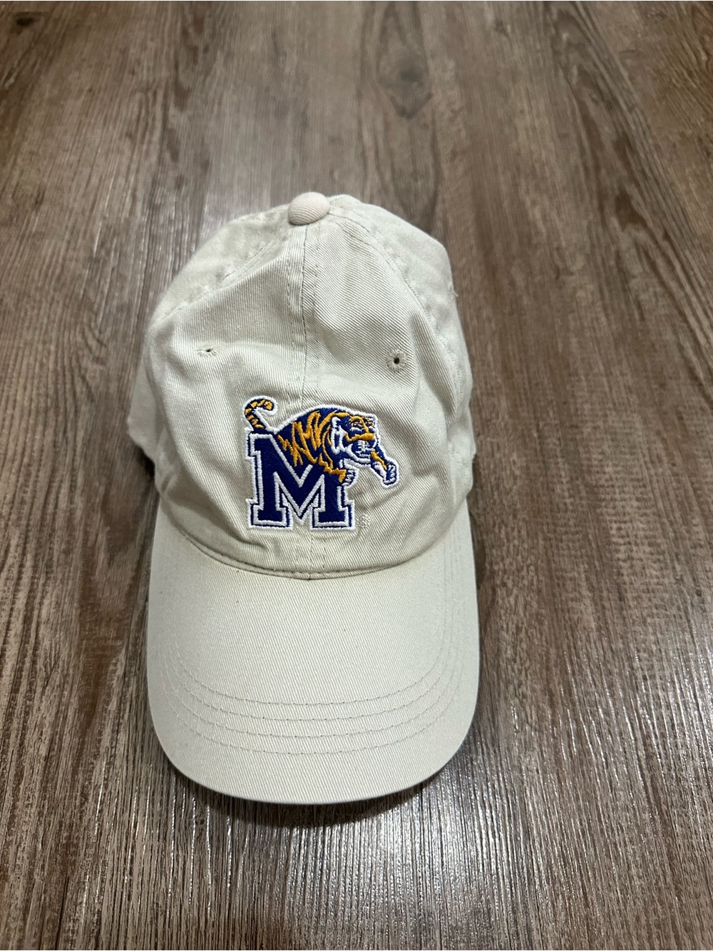 Beige Baseball Cap with Memphis Tigers Logo
